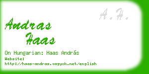 andras haas business card